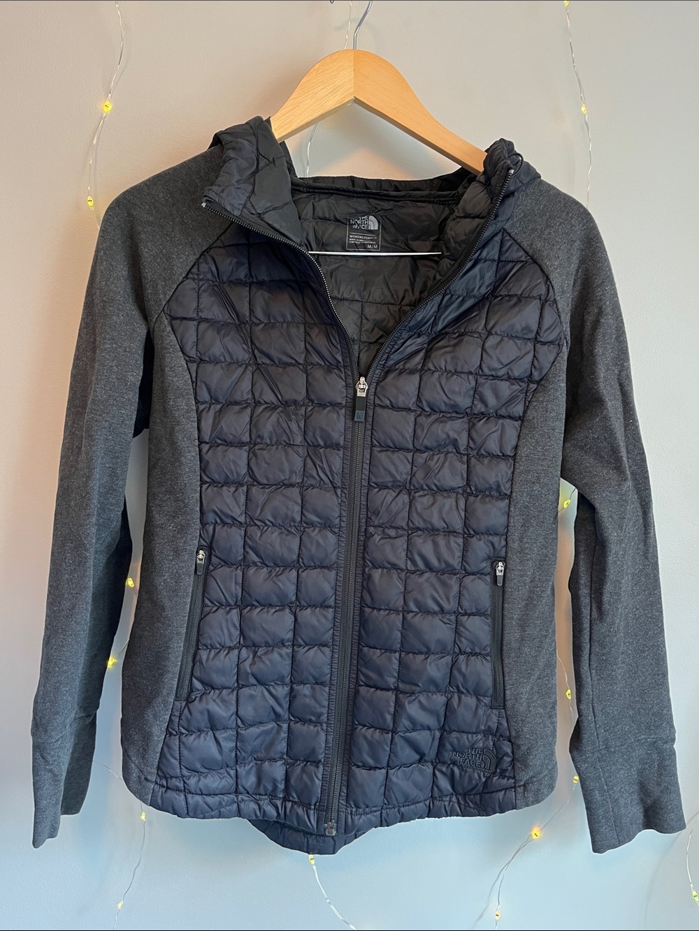The North Face Women's Charcoal & Black Quilted Hybrid Jacket